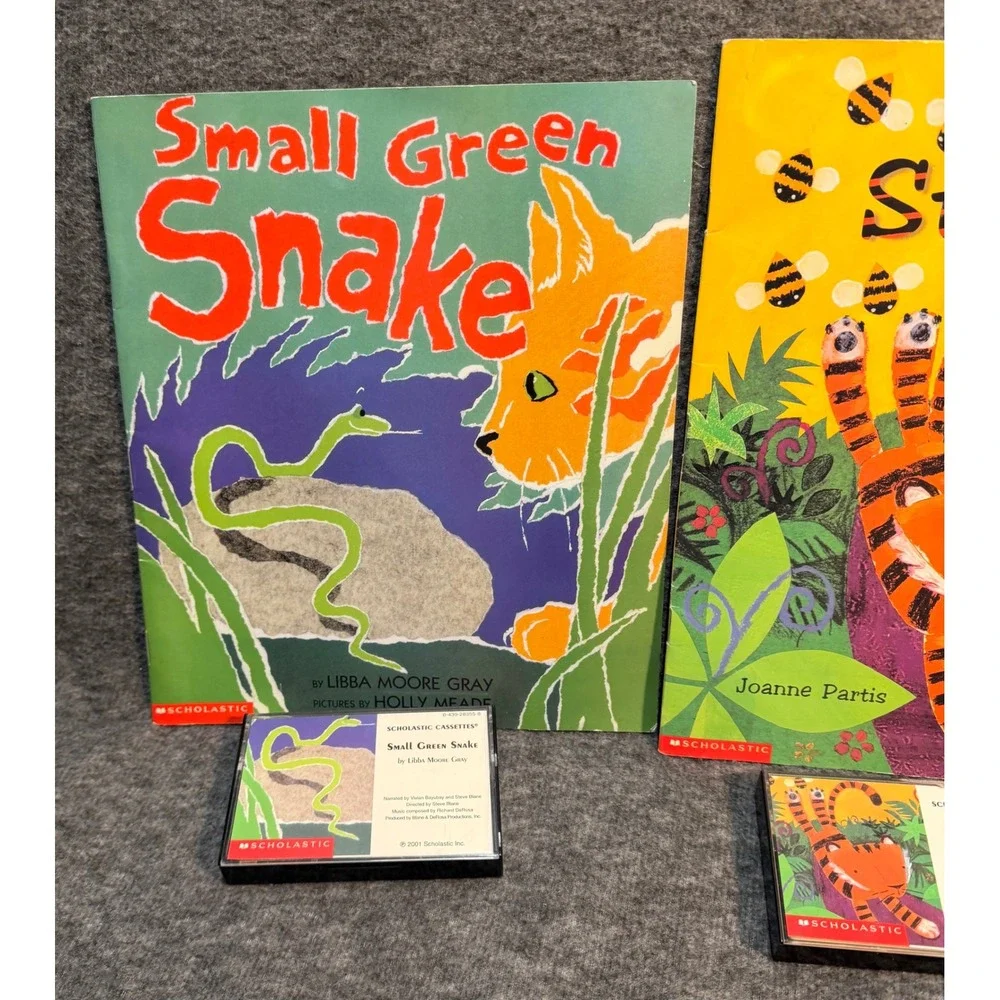 Scholastic Book & Cassette Lot A Bad Case of Stripes Leo Lionni Read Along 4 Set